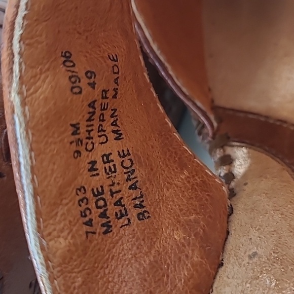 Clarks Artisan Womens 9.5 Brown Leather Wedge Heel Boho Woven Decoration 74533 - Picture 12 of 12